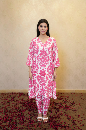 Printed Kurta With Pockets Pants